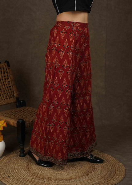 Smart casual Ajrakh Palazzo Pant – Sujatra