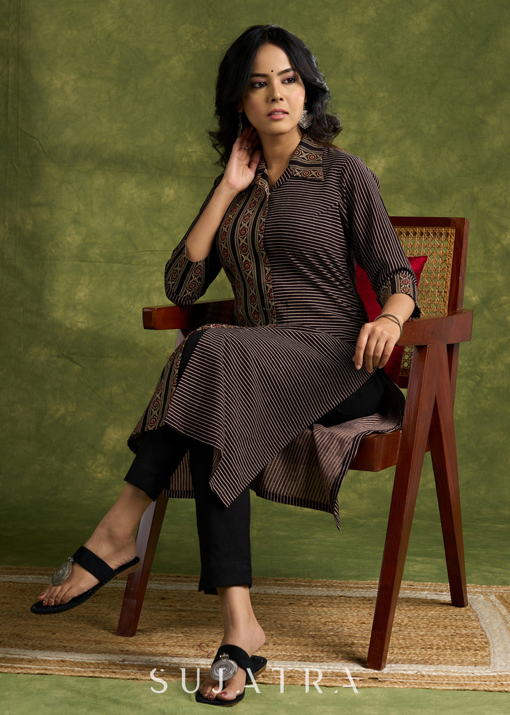 Smart Cotton Ajrakh Kurta - Pant Optional