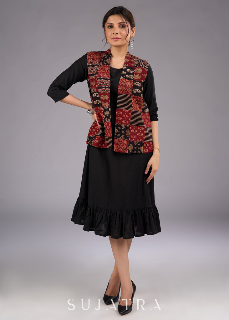 Artisan Patchwork Ajrakh Boho Jacket