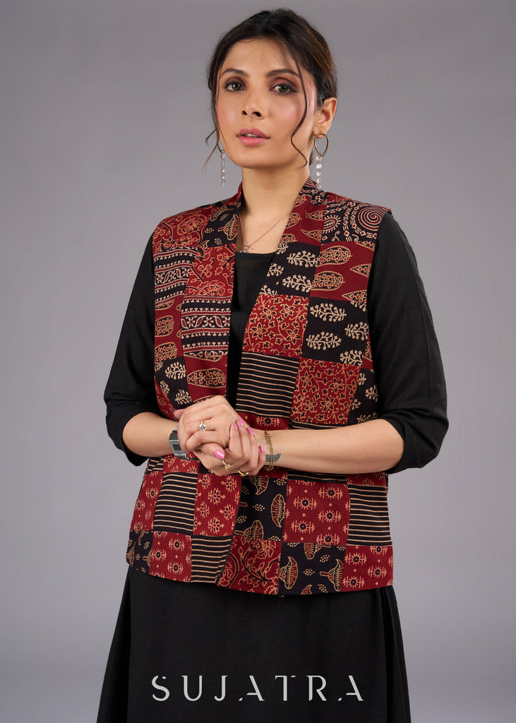 Artisan Patchwork Ajrakh Boho Jacket