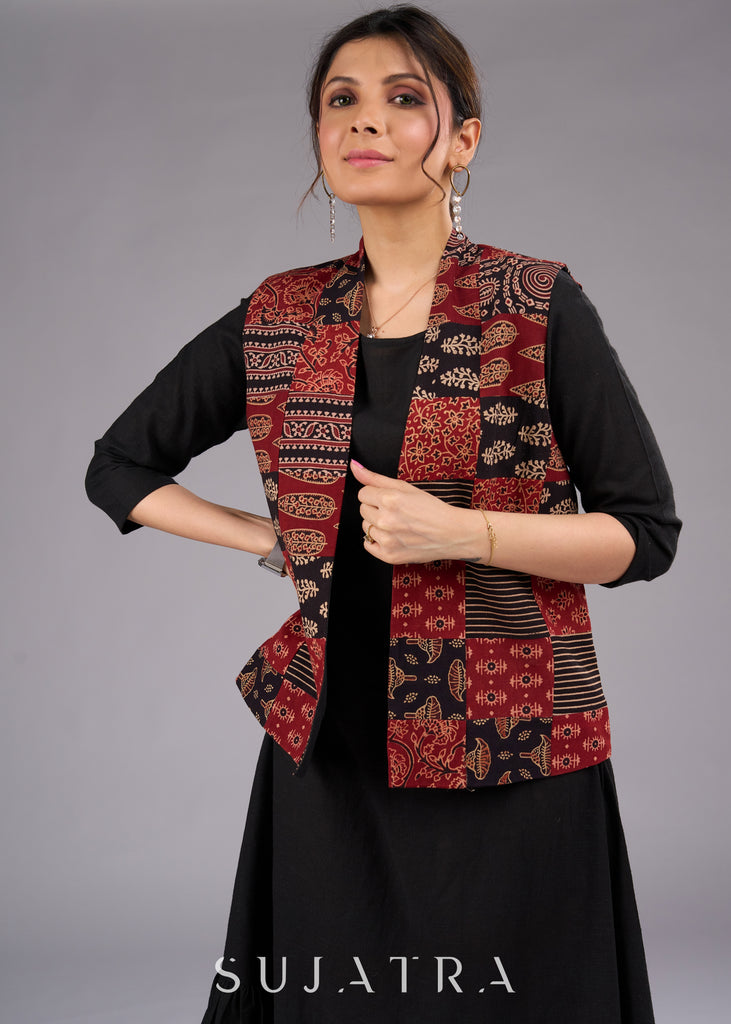 Artisan Patchwork Ajrakh Boho Jacket