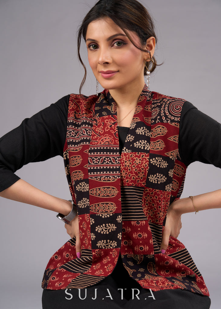 Artisan Patchwork Ajrakh Boho Jacket