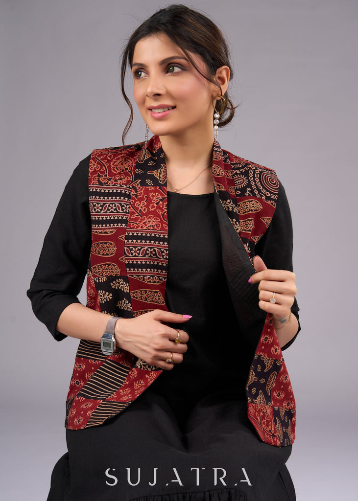 Artisan Patchwork Ajrakh Boho Jacket