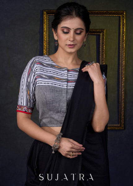 Embroidered Cotton Ikat Blouse