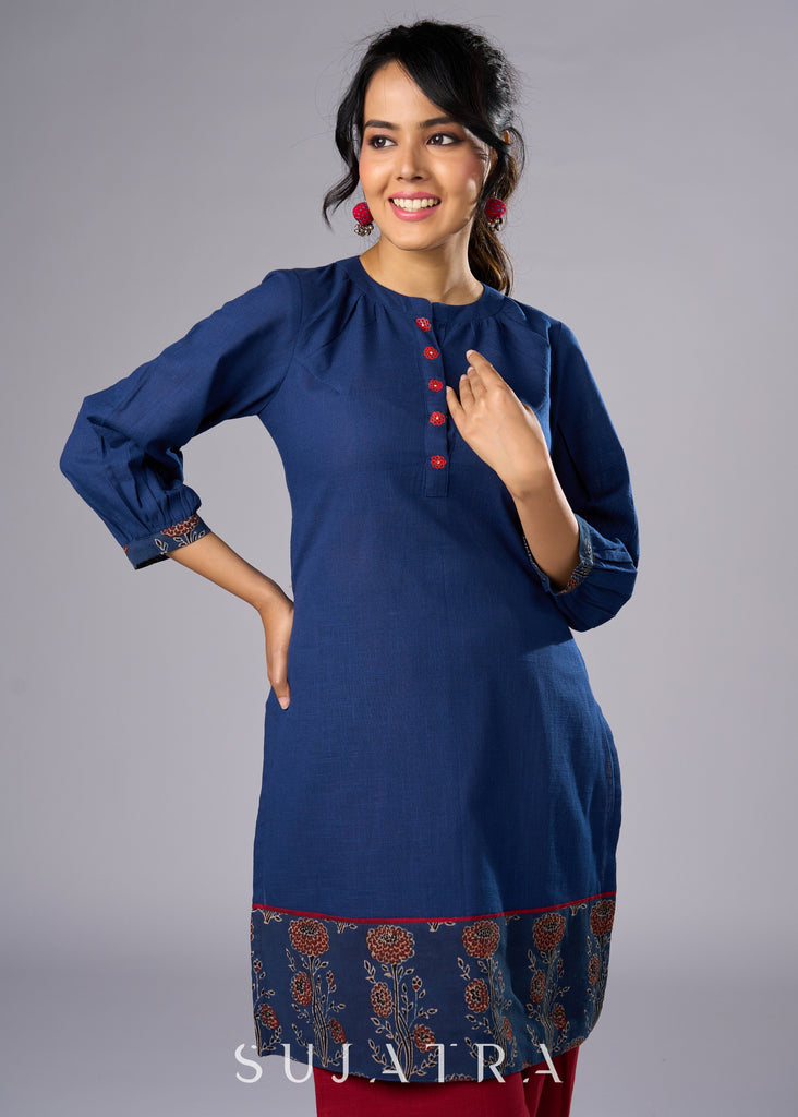 Unique Hand Painted Cotton Ajrakh Tunic Pant Additional