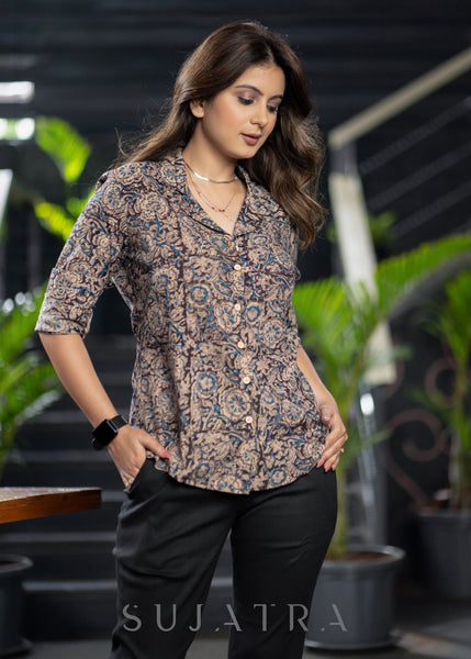 ON-SALE-copy-of-basic-black-cotton-silk-office-wear-collared-shirt-with-wooden-buttons