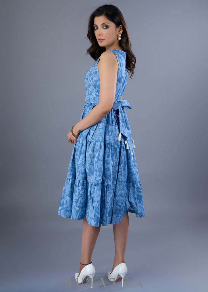 ON-SALE-fresh-powder-blue-cotton-floral-gathered-dress-with-pearl-highlights