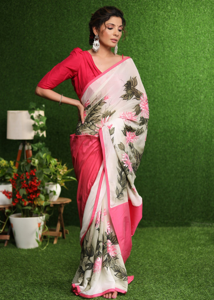 ON-SALE-copy-of-gorgeous-white-chandari-saree-with-elegant-floral-hand-painting-ajrakh-border