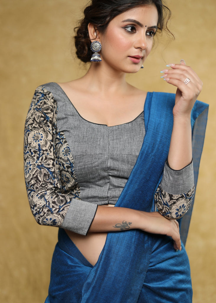 ON-SALE-slate-grey-and-floweral-ajrakh-combination-blouse