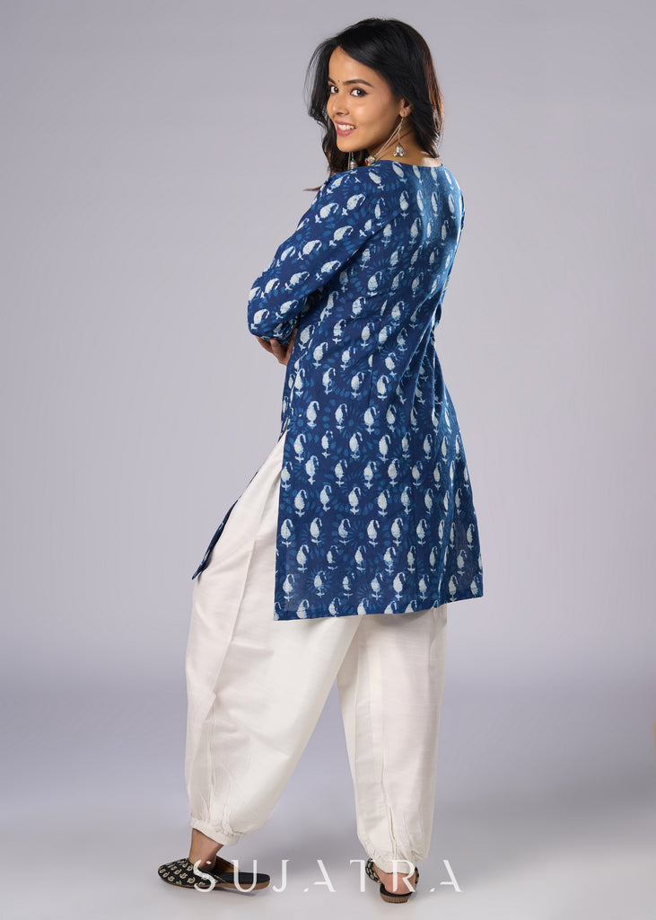 Easy To Wear Cotton Indigo Tunic Pant Additional