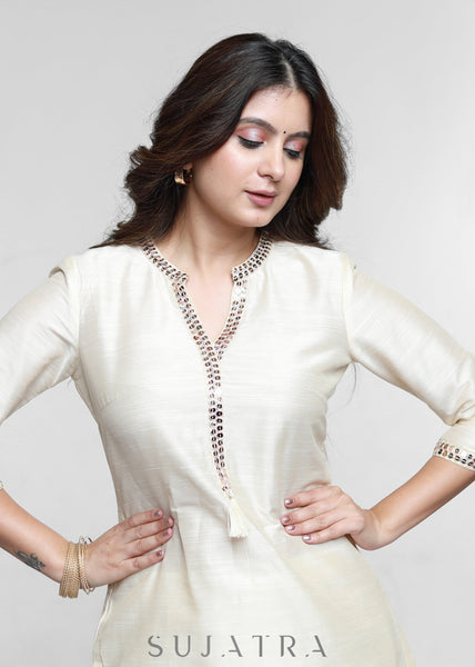 ON-SALE-off-white-cotton-silk-kurta-with-lace-placke-pant-optional