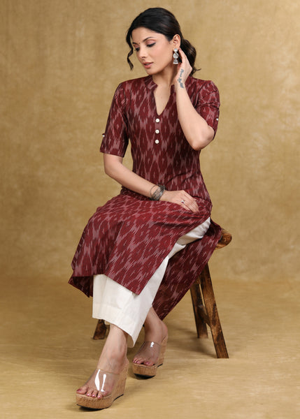 Trendy Ikat Straight Cut Kurta