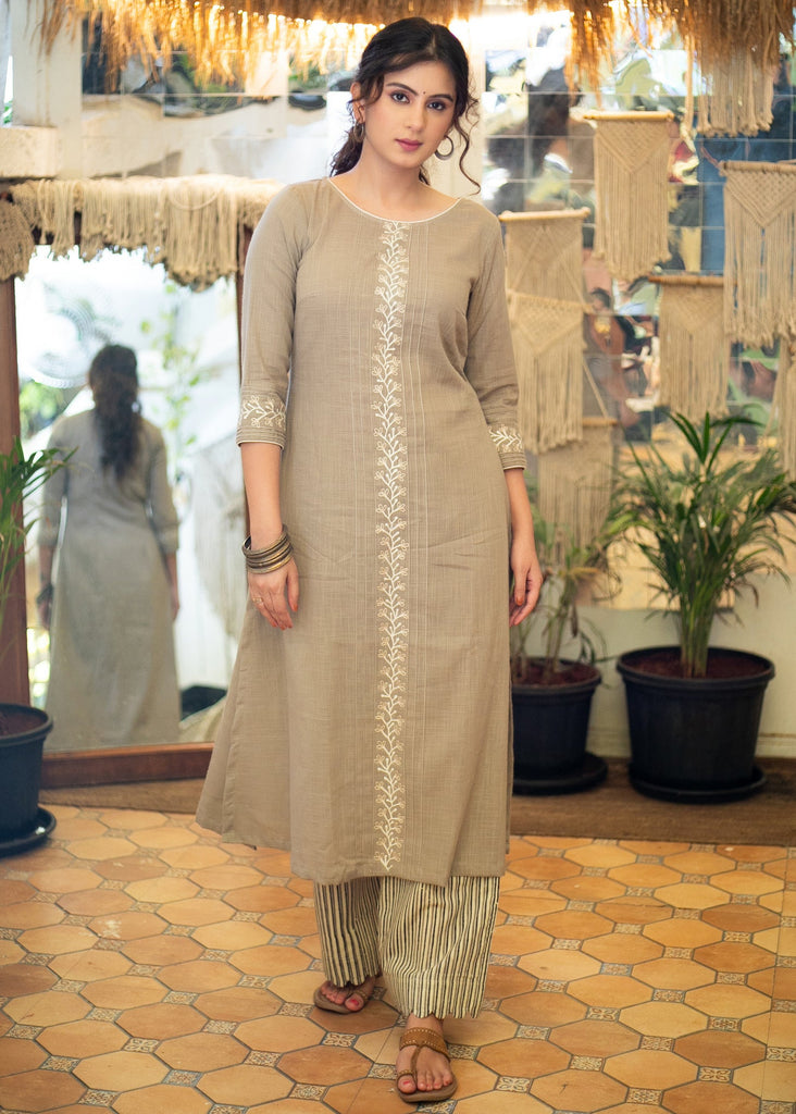 ON-SALE-elegant-cotton-embroidered-kurta-pant-optional