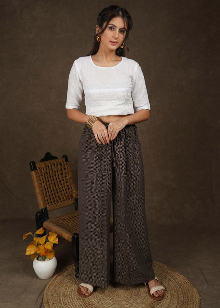 Trendy Striped Ajrakh Palazzo Pant