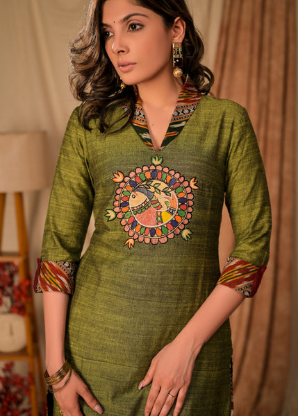 Brown Digital Print Party Wear Kurti | Indian Cloth Store - Kurtis & Tunics