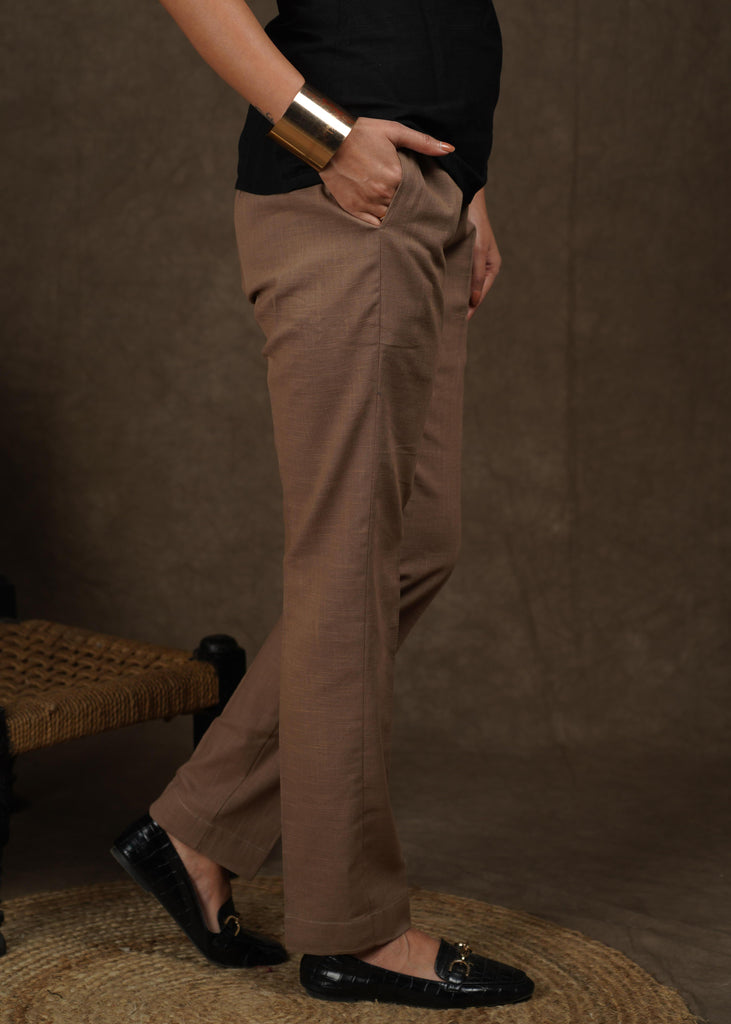 Buy AD & AV Men Brown Solid Synthetic Single Formal Trousers Online at Best  Prices in India - JioMart.